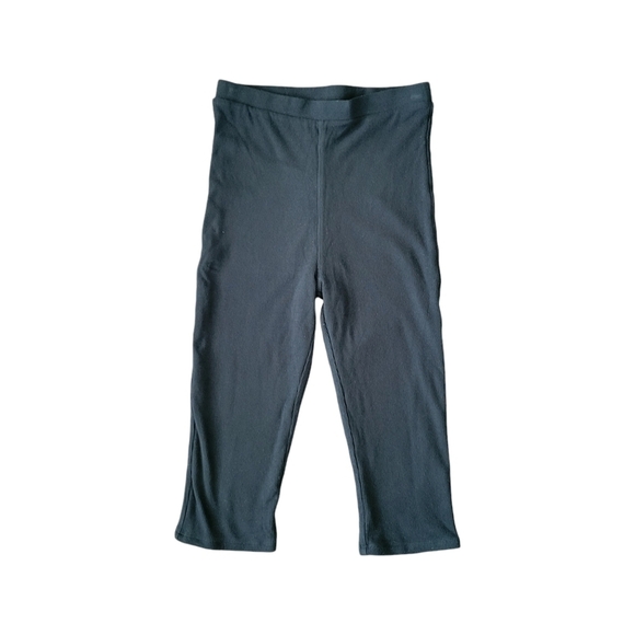 Naked Wardrobe Women's Black Ribbed Cropped Thick Knit High-Rise Leggings Size S - Picture 1 of 7